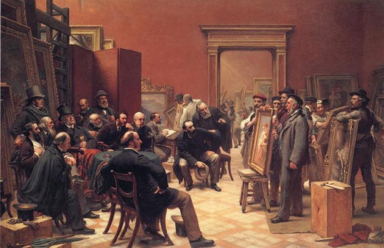 Charles west cope RA The Council of the Royal Academy Selecting Pietures for the Exhibition Sweden oil painting art